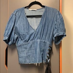 Denim blouse